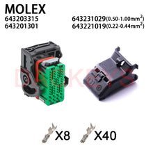 1 JUEGO 64320-3311 64320-3318 64320-3319 64320-3315 643201301 Conector automotriz CMC para ECU Molex de 48 pines, receptáculo para mazo de cables
