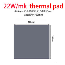 Great 24w 22w 20w 18.6w 16.5w OEM thermal pad for GPU CPU  Heatsink Cooling Conductive Silicone Pad thickness 0.75 1.25 1.75mm