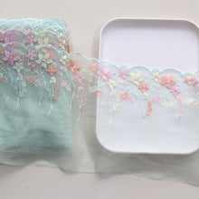 1 Yard Pink Embroidered Lace Trim Net Embroidery Lace Fabric Mesh DIY Lace Sewing Fabric Bra Crafts for Needle Work 18cm