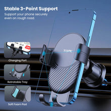 TOPK Universal Car Phone Holder, Hands Free Air Vent Mount for Car, Cell Phone Stand Compatible with iPhone & Android Smartphone
