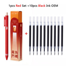 KACO Lucky Koi Gel Pens Gain Good Luck, Cute Carton 800m Writing Length Push Action Special Pen for Student Exams, Gift Stickers