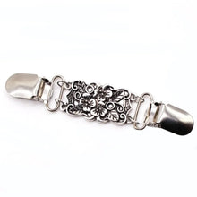 Retro Cardigan Clips Fasteners Flower Pattern Back Cinch Clips Sweater Shawl Dress Collar Brooch Clips for Women Girls Clothing