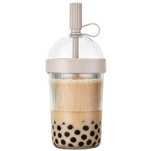 1/2/3pcs Coffee Cup With Lid Reusable 17oz Drink Mug Cold Drink Tumbler Transparent Straw Cup Tea Milk Mug For Home Office Gym