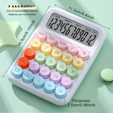1pc 12-digit large LCD display and big round button desktop calculator for flexible keyboard calculator for office, school