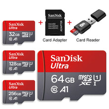 Sandisk Memory Card 256GB 128GB 64GB 32GB TF Micro SD Card Class 10 UHS-1 Flash Card Memory for Smartphone PC+Card Reader