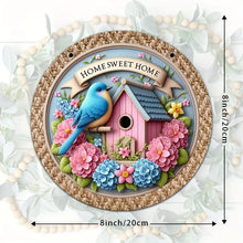 Round Wooden Bird Wall Plaque, 20cm Vintage Print for Home and Garden Decor - image 6