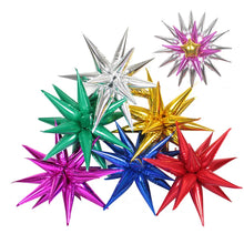 8/10/12Pcs Silver Gold Rose Red Blue Star Starburst Foil Balloons Cone Foil Balloons Birthday Wedding Christmas  Party Decor