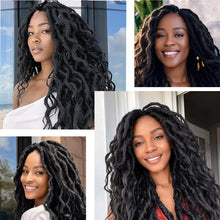 Boho Goddess Locs Crochet Hair with Curly Ends 4Packs Pre-looped Crochet Locs for Black Women Dreadlock Synthetic Crochet Braids