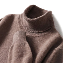 Jersey de cuello alto de cachemira para hombre, 100% lana pura, suéter de punto, básico, liso, elegante, casual, prendas de punto para hombre, otoño-invierno