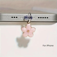 Sakura Flower Phone Dust Plug Pendant for iPhone and Type-C Charging Ports - image 8