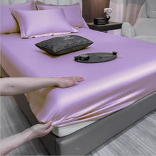 100% Egyptian Cotton Fitted Sheet with Elastic Bands, 400TC Pure Cotton Mattress Covers, Non Slip Adjustable Bed Sheets 140/160