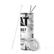 20oz Engine Oil Filter Stainless Steel Vacuum Insulated Tumbler Cup with Straw Engineer Gift for Cold Hot Drink Flask Reusable