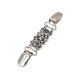 Retro Cardigan Clips Fasteners Flower Pattern Back Cinch Clips Sweater Shawl Dress Collar Brooch Clips for Women Girls Clothing