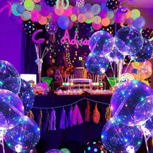 LED light Up Balloons Luminous Bubble Balloon with Light String and Sticks for Wedding Party Decor