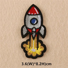 UFO Alien Rocket Space Patch for Clothing Punk Embroidered Patches On Clothes DIY Parches Applique