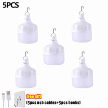 1/2/5/8pcs High Power LED Light Charging Emergency Lamp Outdoor  Portable Lanterns BBQ Camping lamp Search Light  Emergency Bulb