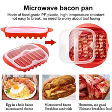 Microwavable Bacon Making Utensil Tray Efficient Kitchen Tool BPA-Free Baking Tray with Splash-Proof Cover