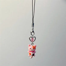 Phone Accessories Cat Pendant Cat Phone Strap Anti Lost Keychain Y2K Phone Charm Cute Cellphone Chain Phone Lanyard Jewelry Gift