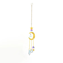 1 Piece Crystal Wind Chime Suncatcher Bedroom Balcony Patio Sun Moon Prism Pendant Good Home Decorations