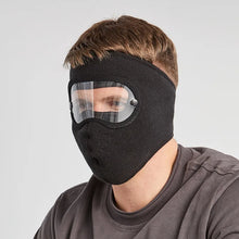 Máscara facial completa a prueba de viento y polvo para ciclismo y esquí, transpirable, con protección ocular, gafas antivaho de alta definición y capucha.