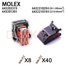 1 JUEGO 64320-3311 64320-3318 64320-3319 64320-3315 643201301 Conector automotriz CMC para ECU Molex de 48 pines, receptáculo para mazo de cables