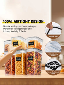 24/48pcs, Sealed Food Storage Containers with Lids - Lunch Boxes Ideal for Organizing and Storing Grains, Rice, Pasta, Tea, Nuts