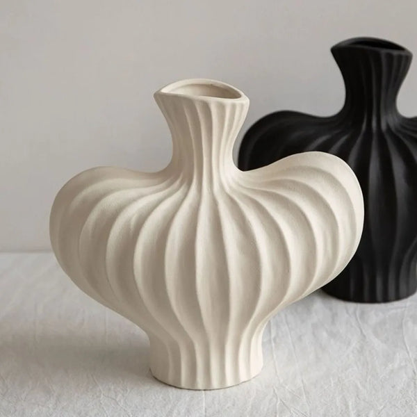 Plastic Irregular Shape Vase Solid Color High-end Water Cultivation Vase Desktop Decor Imitation Ceramic Flower Arrangement Vase