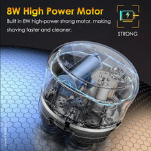 Magnetic Adsorption Electric Shaver With Travel Lock 2 Speeds 5D Floating Blade Bald Head Hair Clipper Rechargeable Beard Razor