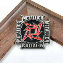 Metallica Enamel Pins Heavy Metal Rock Band Square Star Logo Brooches Punk Metal Badges Backpack Denim Jacket Lapel Pin Gift