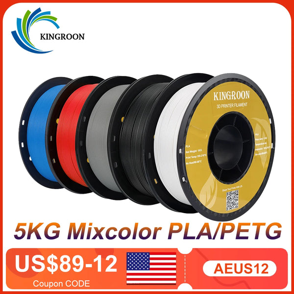 5KG PLA PETG TPU Filament 1.75mm High Quality 3D Printing Material Degradable Eco-friendly For 3D Printer Plastic 5 Rolls