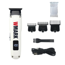 WMARK NG-1205 Hair Trimmer for Men DLC T-Blade 7000RPM LCD Display Finishing Machine Cordless Low Noise Professional Barber