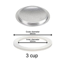 Moka Rubber Seal Filter Replacement Gasket Seal For Coffee Espresso Moka Stove Pot Top Coffee Maker Kitchen Bar Accessories