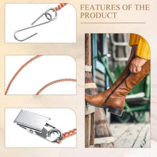 Zipper Helper for Dress and Boots Zipper Puller Helper Zip Aid Tool with Hook Zipper Chain Fine Button Chain Garment Zipper