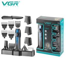 VGR 173 Hair Trimming and Cleaning Set Men's Hair Clipper Shaver Nose Hair Trimmer Household Oil Head Carving and Pushing Clippe