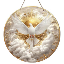 Round Wooden Bird Wall Plaque, 20cm Vintage Print for Home and Garden Decor - image 7