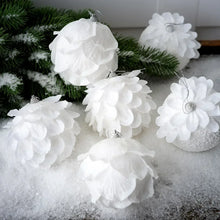 1PCS 8cm White Christmas Ball Christmas Tree Hanging Pendant Flower Foam Snow Balls for Home Xmas Decoration New Year