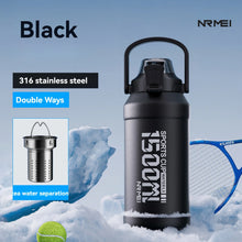 Large Capacity Tumble Thermos Water Bottle 316 Stainless Steel With Straw Handle Cup Flask  Vacuum Insulated Tumbler