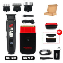 WMARK NG-1205 Hair Trimmer for Men DLC T-Blade 7000RPM LCD Display Finishing Machine Cordless Low Noise Professional Barber